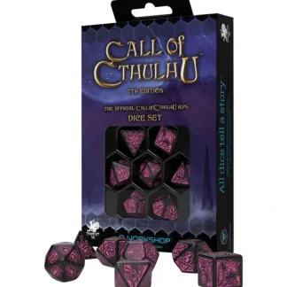 Call of Cthulhu: Dice Set Black/Magenta (7) - Your Source for Gaming Essentials Outlet