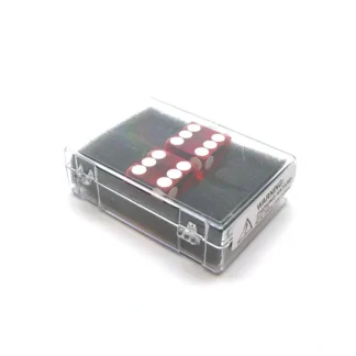 Case of 2 Large 19mm Transparent Non-Precision Dice - Red with White Pips - Your Source for Gaming Essentials Cheap
