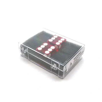 Case of 2 Large 19mm Transparent Non-Precision Dice - Red with White Pips - Your Source for Gaming Essentials Cheap