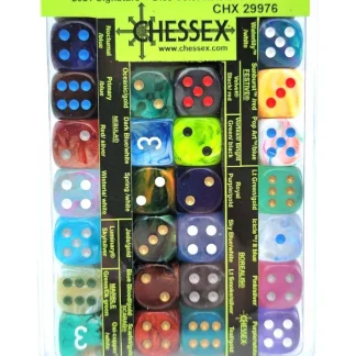 Chessex 2021 Signature Dice Color Reference Packet - 26 D6 16mm Dice - Your Source for Gaming Essentials Best