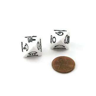 Chessex Custom Engraved 16mm D8 RPG Dice - Weather Dice (2) - Your Source for Gaming Essentials Best