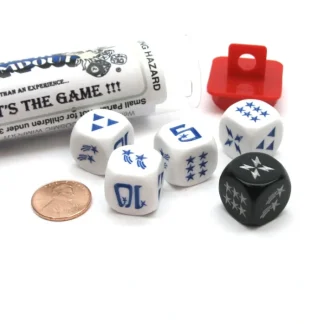 Cosmic Wimpout Dice Game - 5 Dice Set with Travel Tube and Instructions - Your Source for Gaming Essentials Cheap