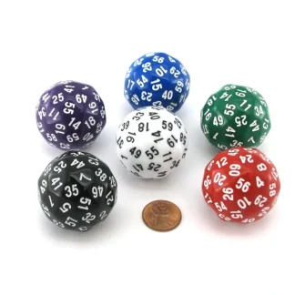 D60 Deltoidal Hexecontahedron Dice, 1 Piece or Assortment - Choose Your Color - Your Source for Gaming Essentials Online