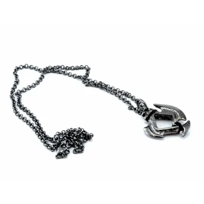 Dice Pendant Necklace 'Axe Blade' with Gunmetal Gray Finish - Holds a 12mm D6 - Your Source for Gaming Essentials Best