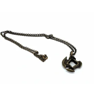 Dice Pendant Necklace 'Axe Blade' with Old Brass Finish - Holds a 12mm D6 - Your Source for Gaming Essentials Cheap