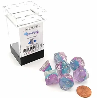 Eclipse Dice 7 Piece Polyhedral DnD Dice Set - Cyanethyst - Your Source for Gaming Essentials Sale