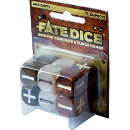 Fate Dice for Fate & Fudge Games by Evil Hat Productions - 12 D6 Antiquity Dice - Your Source for Gaming Essentials Cheap
