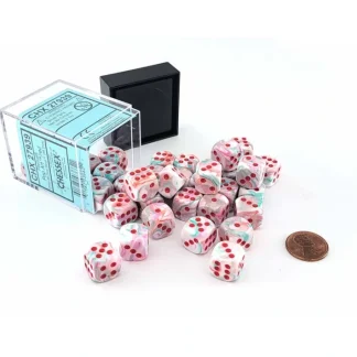 Festive 12mm D6 Chessex Dice Block (36 Dice) - Pop Art with Red Pips - Your Source for Gaming Essentials Sale