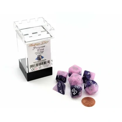 Halfsies Dice 7 Piece Polyhedral DnD Dice Set - Princess - Your Source for Gaming Essentials Fashion