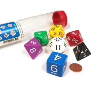 Jumbo Polyhedral 7-Die Dice Set 23mm-29mm - Assorted Colors - Your Source for Gaming Essentials Cheap