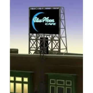 Trains | Miller Engineering 338960 N/Z Blue Moon Cafe Flashing Rooftop Billboard Small - Your Source for Gaming Essentials