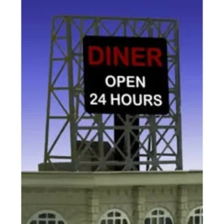 Trains | Miller Engineering 338965 N/Z Diner Flashing Neon Rooftop Billboard Small - Your Source for Gaming Essentials