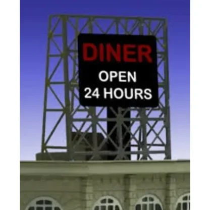 Trains | Miller Engineering 338965 N/Z Diner Flashing Neon Rooftop Billboard Small - Your Source for Gaming Essentials