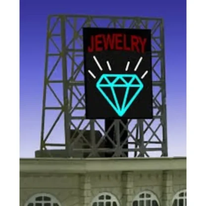 Trains | Miller Engineering 338970 N/Z Jewelry Flashing Neon Rooftop Billboard - Your Source for Gaming Essentials