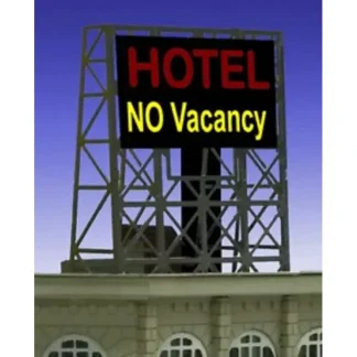Trains | Miller Engineering 338990 N/Z Small Hotel Flashing Neon-Like Rooftop Billboard - Your Source for Gaming Essentials
