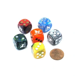 Pack of 6 Custom 16mm D6 Assorted Style Funny Meme Dice - Adventure (Unicorn) - Your Source for Gaming Essentials Discount