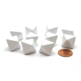 Pack of 10 D8 Blank Standard Sized Dice - White - Your Source for Gaming Essentials Hot