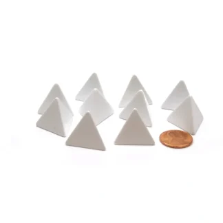 Pack of 10 D4 Blank Standard Sized Dice - White - Your Source for Gaming Essentials Fashion