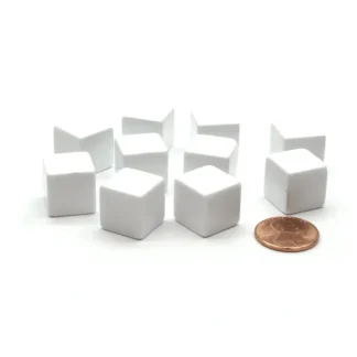 Pack of 10 D6 14mm Blank Cube Square Dice - White - Your Source for Gaming Essentials Clearance