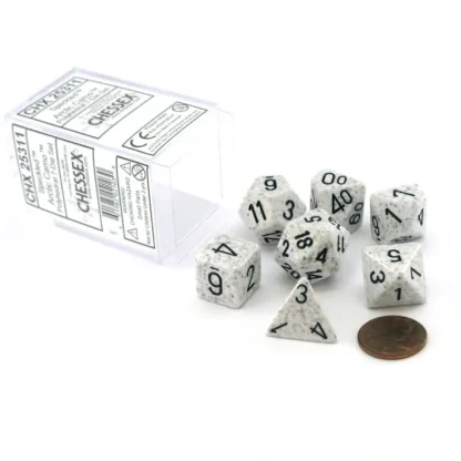 Polyhedral 7-Die Chessex Dice Set - Speckled Artic Camo - Your Source for Gaming Essentials New