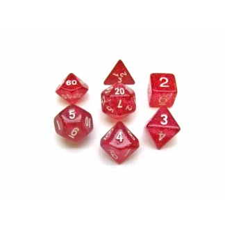 Polyhedral 7-Die Glitter Dice Set - Purple - Your Source for Gaming Essentials Cheap