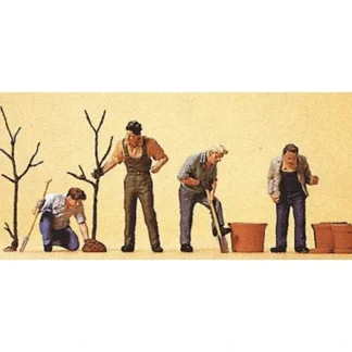 Trains | Preiser 10466 HO Men Planting Trees Figures (Set of 4) - Your Source for Gaming Essentials
