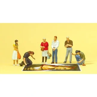 Trains | Preiser 10549 HO Pavement Artists & Bystanders Figures (Set of 6) - Your Source for Gaming Essentials