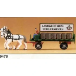Trains | Preiser 79478 N Brewery Beer Wagon With Driver, Horses & Accessories - Your Source for Gaming Essentials