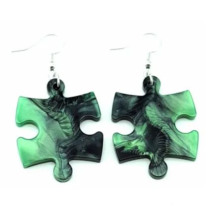 Puzzle Piece Earrings, Gemini Style - Choose your color - Your Source for Gaming Essentials Sale