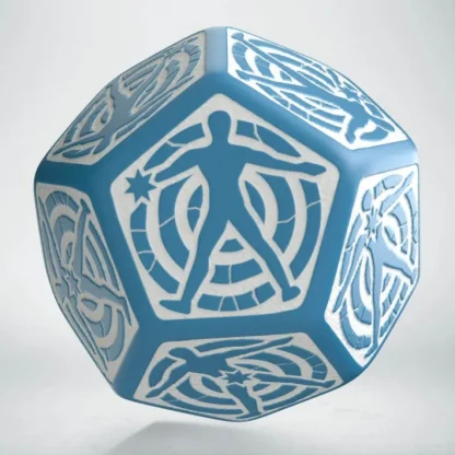 Q-Workshop D12 Hit Location Dice - Blue with White (1 Die) - Your Source for Gaming Essentials Best
