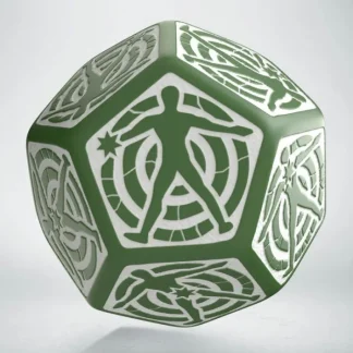 Q-Workshop D12 Hit Location Dice - Green with White (1 Die) - Your Source for Gaming Essentials Hot