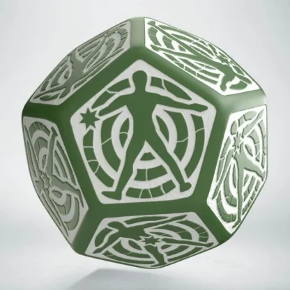 Q-Workshop D12 Hit Location Dice - Green with White (1 Die) - Your Source for Gaming Essentials Hot