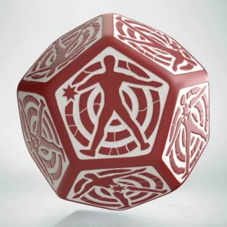 Q-Workshop D12 Hit Location Dice - Red with White (1 Die) - Your Source for Gaming Essentials Fashion