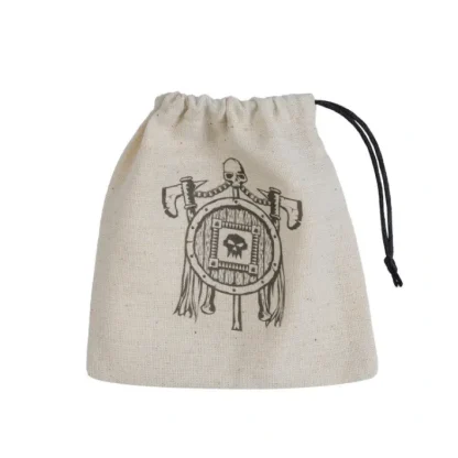 Q-Workshop Dice Bag - Orc Beige with Black - Your Source for Gaming Essentials Cheap