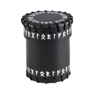 Q-Workshop Dice Cup - Runic Black Leather - Your Source for Gaming Essentials Sale