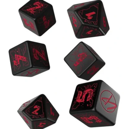 Q-Workshop Essential RPG Dice Set - Cyberpunk Red (6 Piece Set) - Your Source for Gaming Essentials Shop