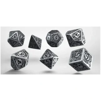 Q-Workshop Metal Dice Set, 7 Polyhedral Dice - Steampunk - Your Source for Gaming Essentials Store