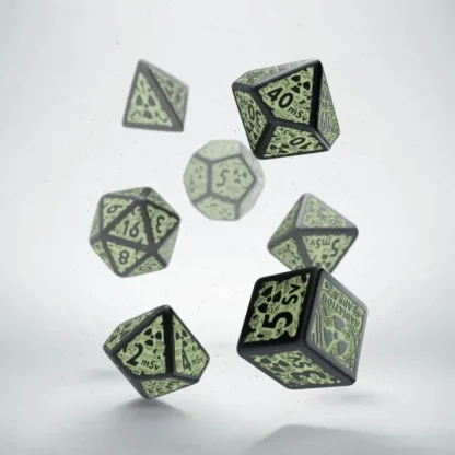Q-Workshop Nuke Dice Set GlowNDark Revised (7 Piece Set) - Your Source for Gaming Essentials Discount