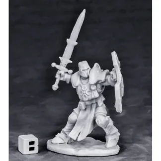 Reaper Miniatures Crusader Champion (Attacking)#77550 Bones Unpainted Plastic - Your Source for Gaming Essentials Online