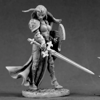 Reaper Miniatures Finari, Crusader (54mm) #01447 Unpainted Metal Mini Figure - Your Source for Gaming Essentials Store