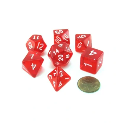 Reaper Miniatures Lucky Pizza Dungeon Dice - Clear Red - Your Source for Gaming Essentials Online