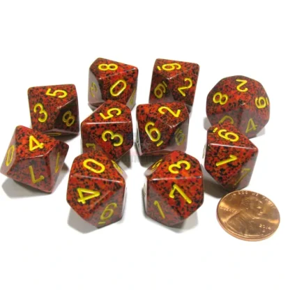 Set of 10 Chessex D10 Dice - Speckled Mercury - Your Source for Gaming Essentials Fashion