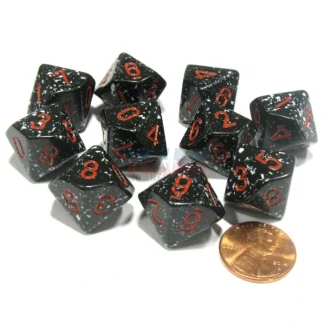 Set of 10 Chessex D10 Dice - Speckled Space - Your Source for Gaming Essentials Hot