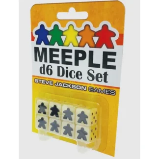 Set of 8 D6 Meeple Dice - White - Your Source for Gaming Essentials Best