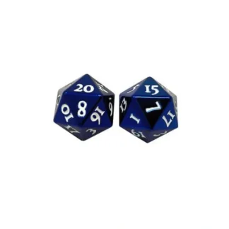 Set of 2 Heavy D20 Metal Dice - Blue - Your Source for Gaming Essentials Outlet