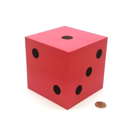 Single Huge Very Large 100mm Foam Dice (1 Piece) - Red with Black - Your Source for Gaming Essentials Hot