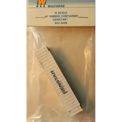 Trains | Walthers 933-3458 N Assembled White/Blue Genstar 48' Ribbed Container - Your Source for Gaming Essentials